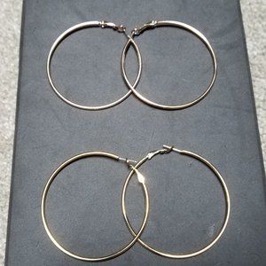 Gold & Rose Gold Hoop Earrings